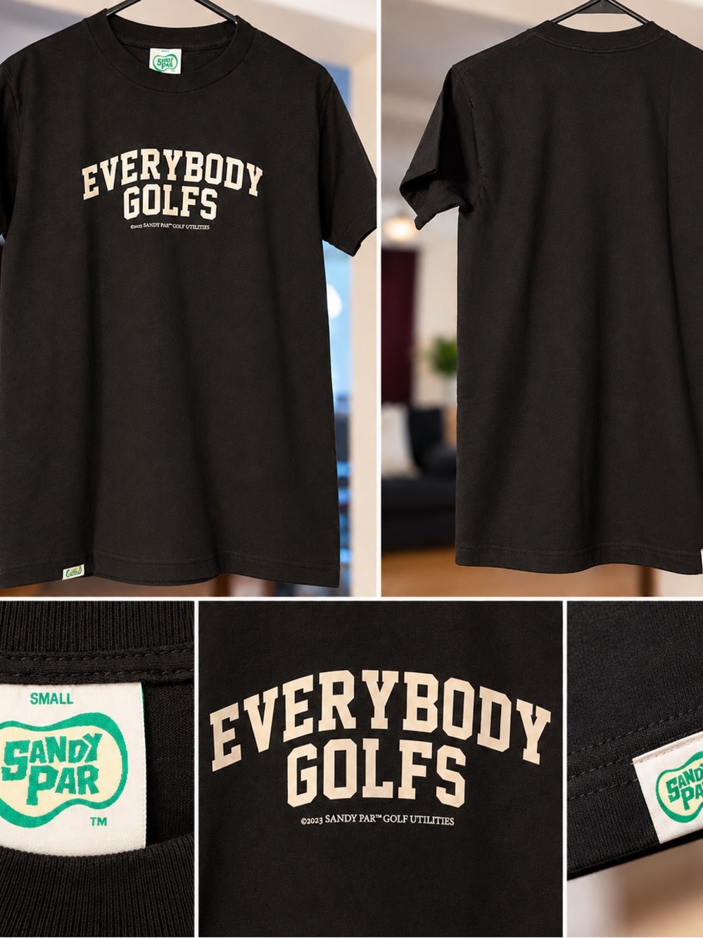 Sandy Par Everybody Golfs Black Long Sleeve Tee
